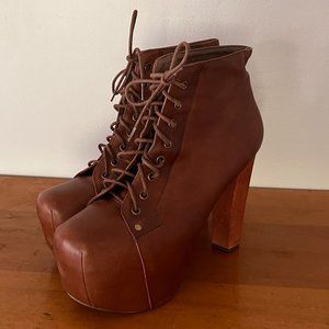 Jeffrey Campbell Lita brown booties